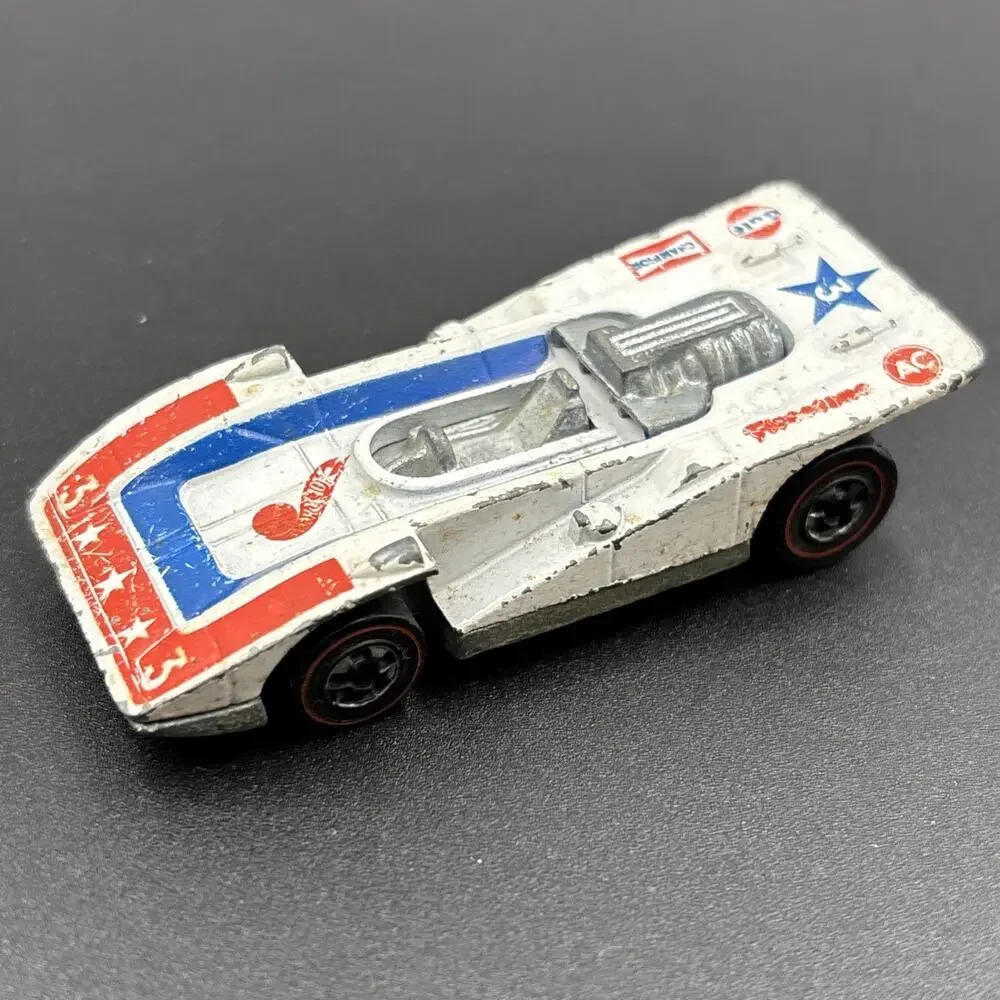 1973 Hot Wheels Redline Steam Roller White Enamel 3-Star Hong Kong Vintage